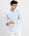Shop Men's Blue Slim Fit Shirt-Full