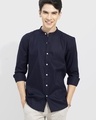 Shop Men's Blue Slim Fit Shirt-Full