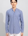 Shop Men's Blue Slim Fit Shirt-Front