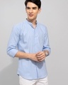 Shop Men's Blue Slim Fit Shirt-Design