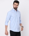 Shop Men's Blue Slim Fit Shirt-Design