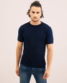 Shop Men's Blue Slim Fit T-shirt-Front