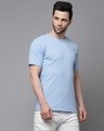 Shop Men's Blue Slim Fit T-shirt-Design