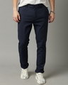 Shop Men's Blue Slim Fit Trouser-Front