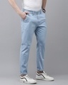 Shop Men's Blue Slim Fit Trousers-Design