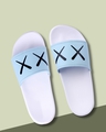 Shop Men's Blue Slip-On Sliders-Front