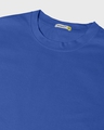 Shop Men's Blue Smiling Cat Graphic Printed Oversized T-shirt