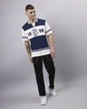 Shop Men's Blue & White Snoopy Graphic Printed Oversized T-shirt-Full