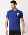 Shop Men's Blue Snoopy Printed T-shirt-Front
