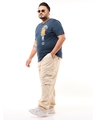 Shop Men's Blue Social Anxiety Graphic Printed Plus Size T-shirt-Full