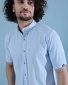 Shop Men's Blue Solid Regular Fit Shirt