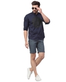 Shop Men's Blue Solid Shorts-Full
