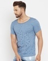Shop Men's Blue Solid Slim Fit T-shirt-Design