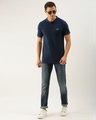 Shop Men's Blue Slim Fit T-shirt