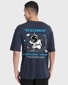 Shop Men's Blue Space Man Graphic Printed Oversized T-shirt-Design