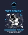 Shop Men's Blue Space Man Graphic Printed Oversized T-shirt