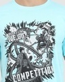 Shop Men's Blue Spider Man Fighting Graphic Printed T-shirt