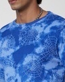 Shop Men's Blue Spider Web Printed T-shirt