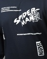 Shop Men's Blue Spiderman Graphic Printed Oversized Plus Size Sweatshirt