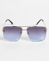 Shop Men's Blue Square Polarised Lens Sunglasses-Design