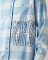 Shop Men's Blue Stay Wild Checked Oversized Shirt-Full