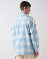 Shop Men's Blue Stay Wild Checked Oversized Shirt-Design