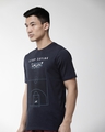 Shop Men's Blue Stop Saying Typography Slim Fit T-shirt