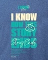 Shop Men's Blue Story Ends Typography Oversized T-shirt