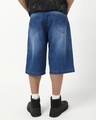 Shop Men's Blue Straight Fit Washed Shorts-Design