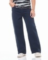 Shop Men's Blue Straight Fit Jeans-Front
