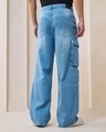 Shop Men's Blue Baggy Distressed Straight Fit Jeans-Design