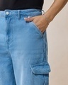 Shop Men's Blue Baggy Straight Fit Jeans
