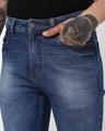 Shop Men's Blue Slim Straight Fit Mid-Rise Stretchable Jeans