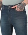 Shop Men's Blue Washed Slim Straight Fit Stretchable Jeans