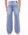 Shop Men's Light Indigo Blue Straight Fit Distressed Jeans-Design