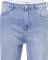 Shop Men's Light Indigo Blue Straight Fit Distressed Jeans