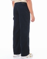 Shop Men's Navy Blue Straight Fit Cargo Carpenter Jeans-Design