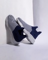 Shop Men's Blue Striped Casual Shoes-Front