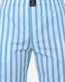 Shop Men's Blue Striped Cotton Lounge Pants