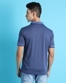 Shop Men's Blue Striped Cotton Polo T-shirt-Design