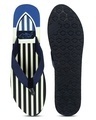 Shop Men's Blue Striped Flip Flops