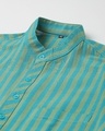 Shop Men's Blue Striped Kurta