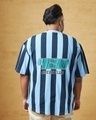 Shop Men's Blue Striped Oversized Plus Size Shirt-Front