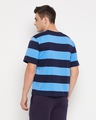 Shop Men's Blue Striped Oversized T-shirt-Design