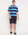 Shop Men's Blue Striped Oversized T-shirt