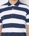 Shop Men's Blue Striped Polo T-shirt-Design