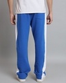Shop Men's Blue Striped Relaxed Fit Track Pants-Full