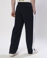 Shop Men's Navy Blue Striped Relaxed Fit Track Pants-Full