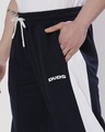 Shop Men's Navy Blue Striped Relaxed Fit Track Pants