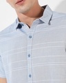 Shop Men's Blue Striped Shirt-Full